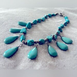 Turquoise Teardrop Necklace
